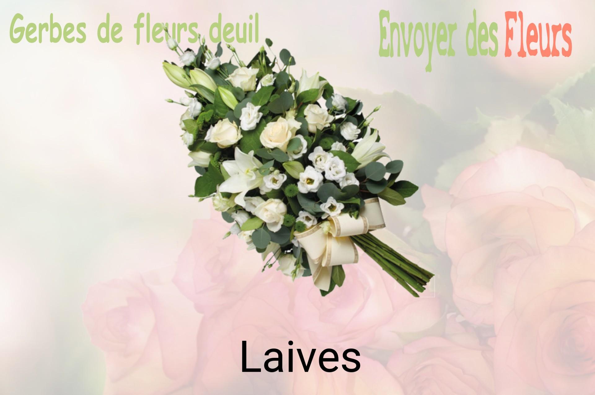 Gerbe de fleurs de deuil livrée à Laives